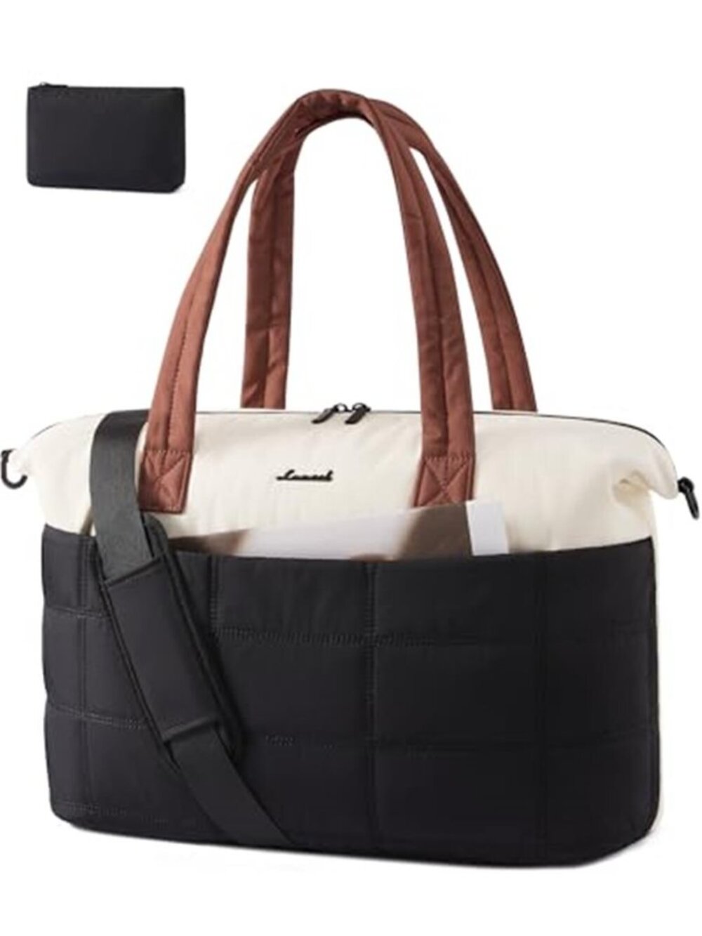 Gym Bag for Women & Men with Wet Pocket,36L Puffer Laptop Work Bags